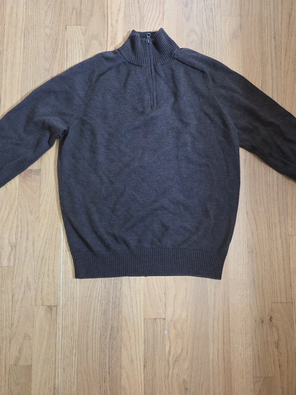 Jcrew Men's 100% Wool Quarter-Zip Mock Neck Sweater